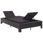 vidaXL 2-Personen-Sonnenliege mit Auflage Schwarz Poly Rattan vidaXL 2-Personen-Sonnenliege mit Auflage Schwarz Poly Rattan
