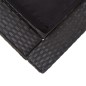 vidaXL 2-Personen-Sonnenliege mit Auflage Schwarz Poly Rattan vidaXL 2-Personen-Sonnenliege mit Auflage Schwarz Poly Rattan