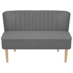 vidaXL Sofa Stoff 117 x 55,5 x 77 cm Hellgrau