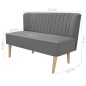 vidaXL Sofa Stoff 117 x 55,5 x 77 cm Hellgrau vidaXL Sofa Stoff 117 x 55,5 x 77 cm Hellgrau