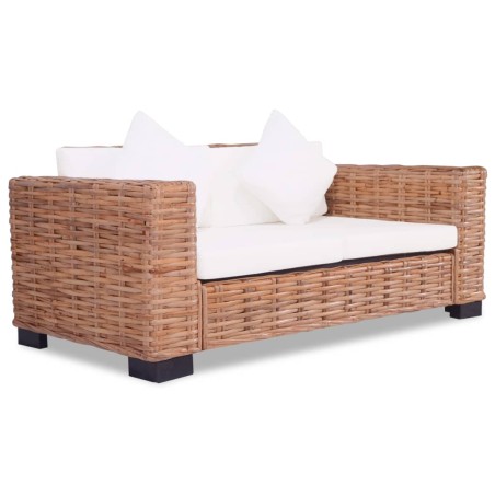 vidaXL 2-Sitzer-Sofa Natürliches Rattan