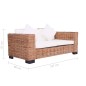 vidaXL 2-Sitzer-Sofa Natürliches Rattan vidaXL 2-Sitzer-Sofa Natürliches Rattan