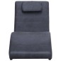 vidaXL Chaiselongue mit Kissen Grau Wildleder-Optik vidaXL Chaiselongue mit Kissen Grau Wildleder-Optik