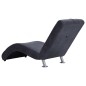 vidaXL Chaiselongue mit Kissen Grau Wildleder-Optik vidaXL Chaiselongue mit Kissen Grau Wildleder-Optik