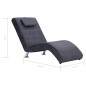 vidaXL Chaiselongue mit Kissen Grau Wildleder-Optik vidaXL Chaiselongue mit Kissen Grau Wildleder-Optik