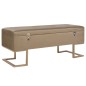 vidaXL Bank mit Staufach 105 cm Beige Samt vidaXL Bank mit Staufach 105 cm Beige Samt