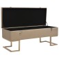 vidaXL Bank mit Staufach 105 cm Beige Samt vidaXL Bank mit Staufach 105 cm Beige Samt
