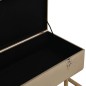 vidaXL Bank mit Staufach 105 cm Beige Samt vidaXL Bank mit Staufach 105 cm Beige Samt
