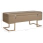 vidaXL Bank mit Staufach 105 cm Beige Samt vidaXL Bank mit Staufach 105 cm Beige Samt