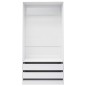 vidaXL Kleiderschrank Hochglanz-Weiß 100x50x200 cm Holzwerkstoff vidaXL Kleiderschrank Hochglanz-Weiß 100x50x200 cm Holzwerkstoff