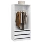 vidaXL Kleiderschrank Hochglanz-Weiß 100x50x200 cm Holzwerkstoff vidaXL Kleiderschrank Hochglanz-Weiß 100x50x200 cm Holzwerkstoff