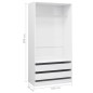 vidaXL Kleiderschrank Hochglanz-Weiß 100x50x200 cm Holzwerkstoff vidaXL Kleiderschrank Hochglanz-Weiß 100x50x200 cm Holzwerkstoff