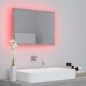 vidaXL LED-Badspiegel Betongrau 60x8,5x37 cm Acryl vidaXL LED-Badspiegel Betongrau 60x8,5x37 cm Acryl