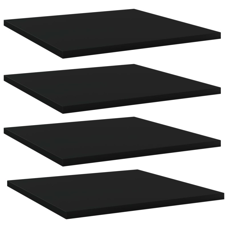 vidaXL Bücherregal-Bretter 4 Stk. Schwarz 40x40x1,5 cm Holzwerkstoff vidaXL Bücherregal-Bretter 4 Stk. Schwarz 40x40x1,5 cm Holzwerkstoff