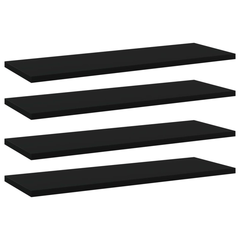 vidaXL Bücherregal-Bretter 4 Stk. Schwarz 60x20x1,5 cm Holzwerkstoff vidaXL Bücherregal-Bretter 4 Stk. Schwarz 60x20x1,5 cm Holzwerkstoff