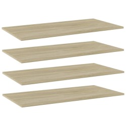vidaXL Bücherregal-Bretter 4 Stk. Sonoma-Eiche 80x20x1,5 cm