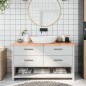 Waschtischplatte Hellbraun 140x50x4 cm Massivholz Behandelt Waschtischplatte Hellbraun 140x50x4 cm Massivholz Behandelt
