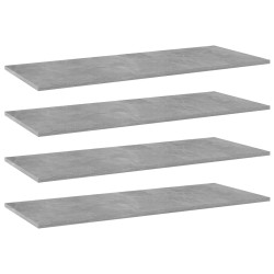 vidaXL Bücherregal-Bretter 4 Stk. Betongrau 100x40x1,5cm Holzwerkstoff