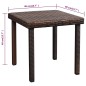 vidaXL Sonnenliege mit Auflage & Tisch Poly Rattan Braun