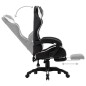 vidaXL Gaming-Stuhl mit Fußstütze Weiß und Schwarz Kunstleder vidaXL Gaming-Stuhl mit Fußstütze Weiß und Schwarz Kunstleder