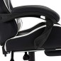 vidaXL Gaming-Stuhl mit Fußstütze Weiß und Schwarz Kunstleder vidaXL Gaming-Stuhl mit Fußstütze Weiß und Schwarz Kunstleder