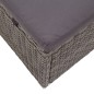 vidaXL Sonnenliege mit Sonnenschutz und Auflagen Poly Rattan Grau vidaXL Sonnenliege mit Sonnenschutz und Auflagen Poly Rattan Grau