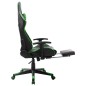 vidaXL Gaming-Stuhl mit Fußstütze Schwarz und Grün Kunstleder vidaXL Gaming-Stuhl mit Fußstütze Schwarz und Grün Kunstleder