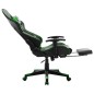 vidaXL Gaming-Stuhl mit Fußstütze Schwarz und Grün Kunstleder vidaXL Gaming-Stuhl mit Fußstütze Schwarz und Grün Kunstleder