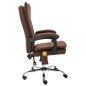 vidaXL Massage-Bürostuhl Braun Stoff vidaXL Massage-Bürostuhl Braun Stoff