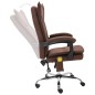 vidaXL Massage-Bürostuhl Braun Stoff vidaXL Massage-Bürostuhl Braun Stoff
