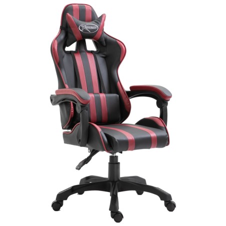 vidaXL Gaming-Stuhl Weinrot Kunstleder 