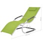 vidaXL Sonnenliege mit Kissen Aluminium und Textilene Grün vidaXL Sonnenliege mit Kissen Aluminium und Textilene Grün