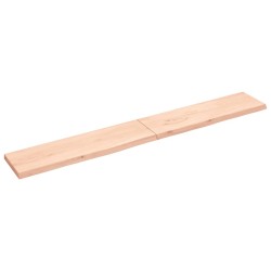 vidaXL Waschtischplatte 220x30x(2-4) cm Massivholz Unbehandelt