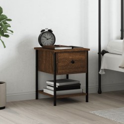 vidaXL Nachttisch Braun Eichen-Optik 34x35,5x45 cm Holzwerkstoff