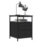 vidaXL Nachttisch Schwarz 44x45x60 cm Holzwerkstoff vidaXL Nachttisch Schwarz 44x45x60 cm Holzwerkstoff