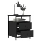 vidaXL Nachttisch Schwarz 44x45x60 cm Holzwerkstoff vidaXL Nachttisch Schwarz 44x45x60 cm Holzwerkstoff