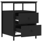 vidaXL Nachttisch Schwarz 44x45x60 cm Holzwerkstoff vidaXL Nachttisch Schwarz 44x45x60 cm Holzwerkstoff