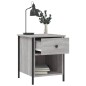 vidaXL Nachttisch Grau Sonoma-Eiche 40x42x50 cm Holzwerkstoff