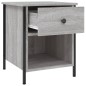 vidaXL Nachttisch Grau Sonoma-Eiche 40x42x50 cm Holzwerkstoff