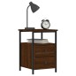 vidaXL Nachttische 2 Stk Braun Eichen-Optik 34x35,5x50cm Holzwerkstoff