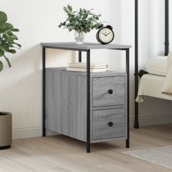 vidaXL Nachttisch Grau Sonoma-Eiche 30x60x60 cm Holzwerkstoff