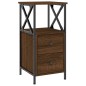 vidaXL Nachttisch Braun Eichen-Optik 34x35,5x70 cm Holzwerkstoff vidaXL Nachttisch Braun Eichen-Optik 34x35,5x70 cm Holzwerkstoff