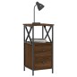 vidaXL Nachttisch Braun Eichen-Optik 34x35,5x70 cm Holzwerkstoff vidaXL Nachttisch Braun Eichen-Optik 34x35,5x70 cm Holzwerkstoff