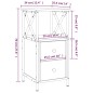 vidaXL Nachttisch Braun Eichen-Optik 34x35,5x70 cm Holzwerkstoff vidaXL Nachttisch Braun Eichen-Optik 34x35,5x70 cm Holzwerkstoff