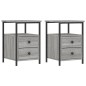 vidaXL Nachttische 2 Stk. Grau Sonoma 34x35,5x50 cm Holzwerkstoff vidaXL Nachttische 2 Stk. Grau Sonoma 34x35,5x50 cm Holzwerkstoff