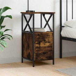 vidaXL Nachttisch Räuchereiche 34x35,5x70 cm Holzwerkstoff