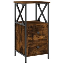 vidaXL Nachttisch Räuchereiche 34x35,5x70 cm Holzwerkstoff
