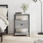 vidaXL Nachttisch Grau Sonoma-Eiche 40x42x56 cm Holzwerkstoff