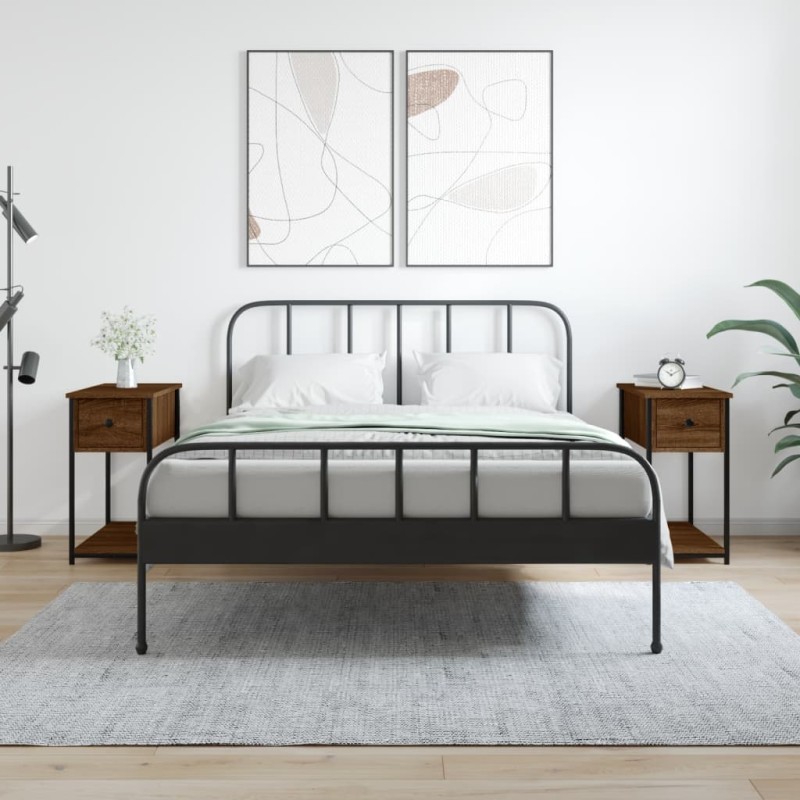 vidaXL Nachttische 2 Stk. Braun Eichen-Optik 30x60x60 cm Holzwerkstoff vidaXL Nachttische 2 Stk. Braun Eichen-Optik 30x60x60 cm Holzwerkstoff