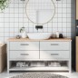 Waschtischplatte 160x30x4 cm Massivholz Unbehandelt Waschtischplatte 160x30x4 cm Massivholz Unbehandelt